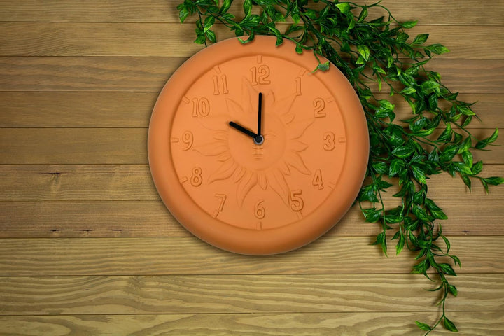 Poolmaster 52550 Terra Cotta Uhr für Innen- und Aussenbereich, 30,5 cm Mehrfarbig