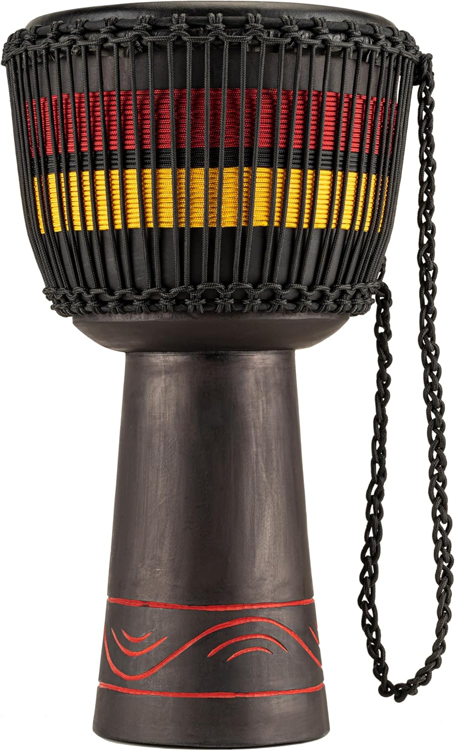 Meinl Percussion 33cm African Style Rope Tuned Wood Djembe Trommel - mit Ziegenfell - Musikinstrumen