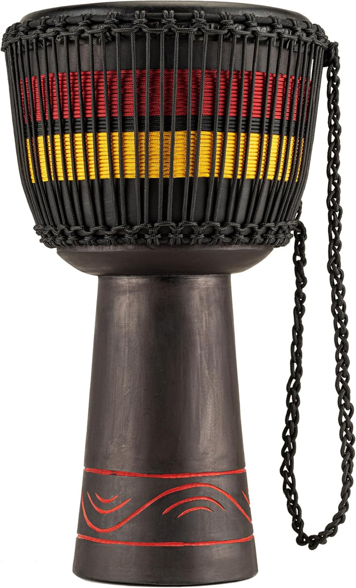 Meinl Percussion 33cm African Style Rope Tuned Wood Djembe Trommel - mit Ziegenfell - Musikinstrumen