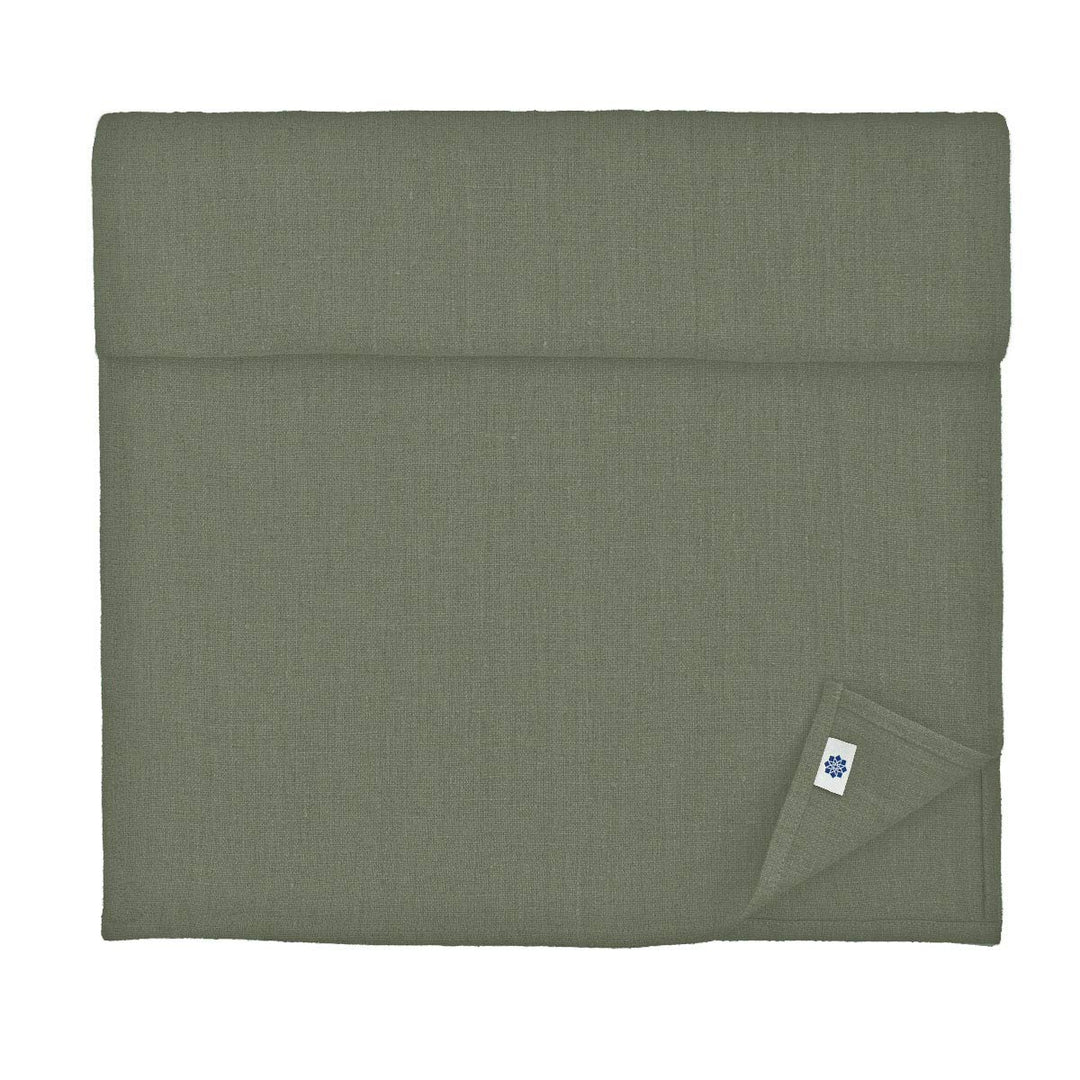 Linen &amp; Cotton Tischläufer Stoff Tischband Tischdeko Hygge 100% Leinen, Grau (40 x 350 cm) Lang Läuf