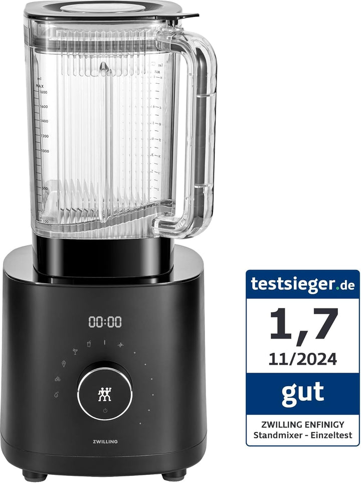 ZWILLING ENFINIGY Hochleistungsstandmixer 1.8 Liter, Mixer mit Edelstahl-Winglet-Klinge & 1600-Watt-