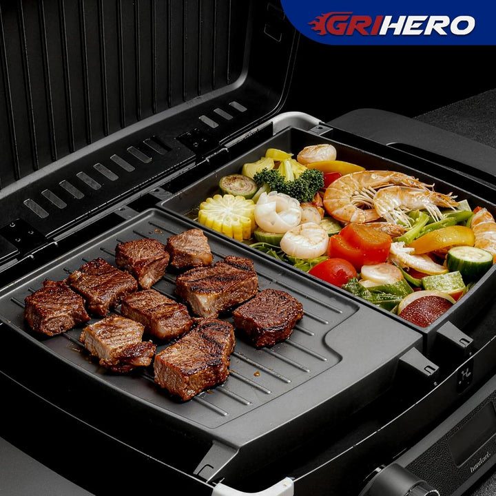 2 Stück Gusseisen Grillplatte Wende für Endars Urban, Explorer, Urban Pro, Explorer Pro, Grillplatte