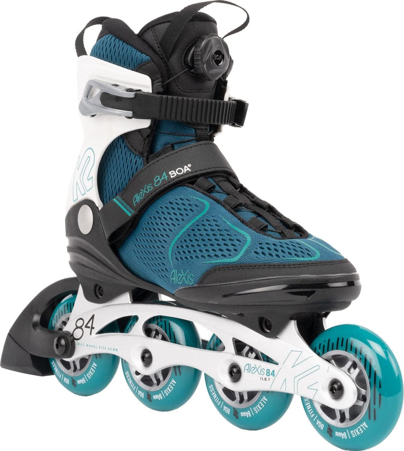 K2 Damen Alexis 84 Boa Inline Skates EU: 41.5 (UK: 7.5 / US: 10) teal - white, EU: 41.5 (UK: 7.5 / U