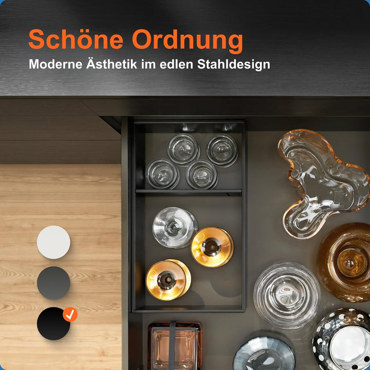 Blum Ambia-Line Frontauszugsrahmen 371x218x110mm, KS Stahl carbonschwarz matt