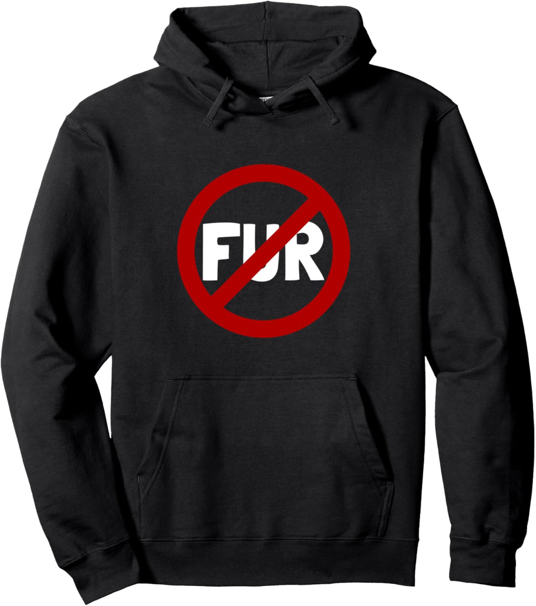Gegen Pelz Tragen Tierschutz Tierschützer Tierrechtler Pullover Hoodie