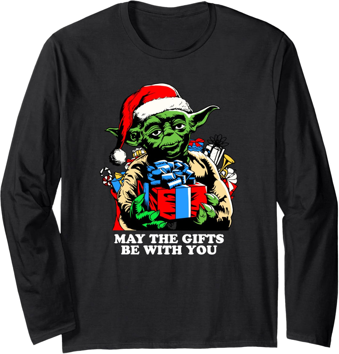 Star Wars Christmas Santa Yoda May The Gifts Be With You Langarmshirt