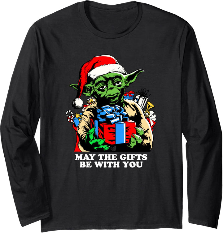 Star Wars Christmas Santa Yoda May The Gifts Be With You Langarmshirt