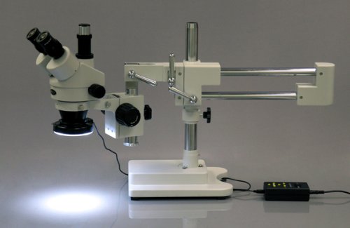 AmScope LED-144A-YK LED-Lichtrichtungs-einstellbares Mikroskop-Ringlicht mit Adapter für Stereomikro