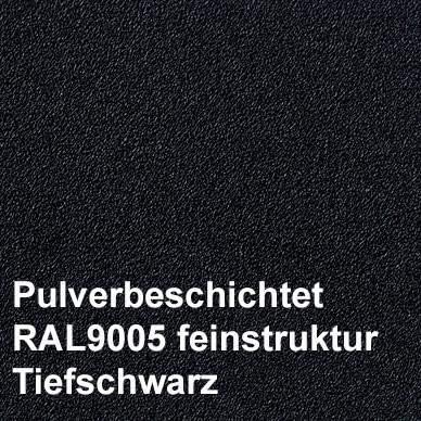 HISKA Standascher Aluminium Pulverbeschichtet (Schwarz Ral 9005
