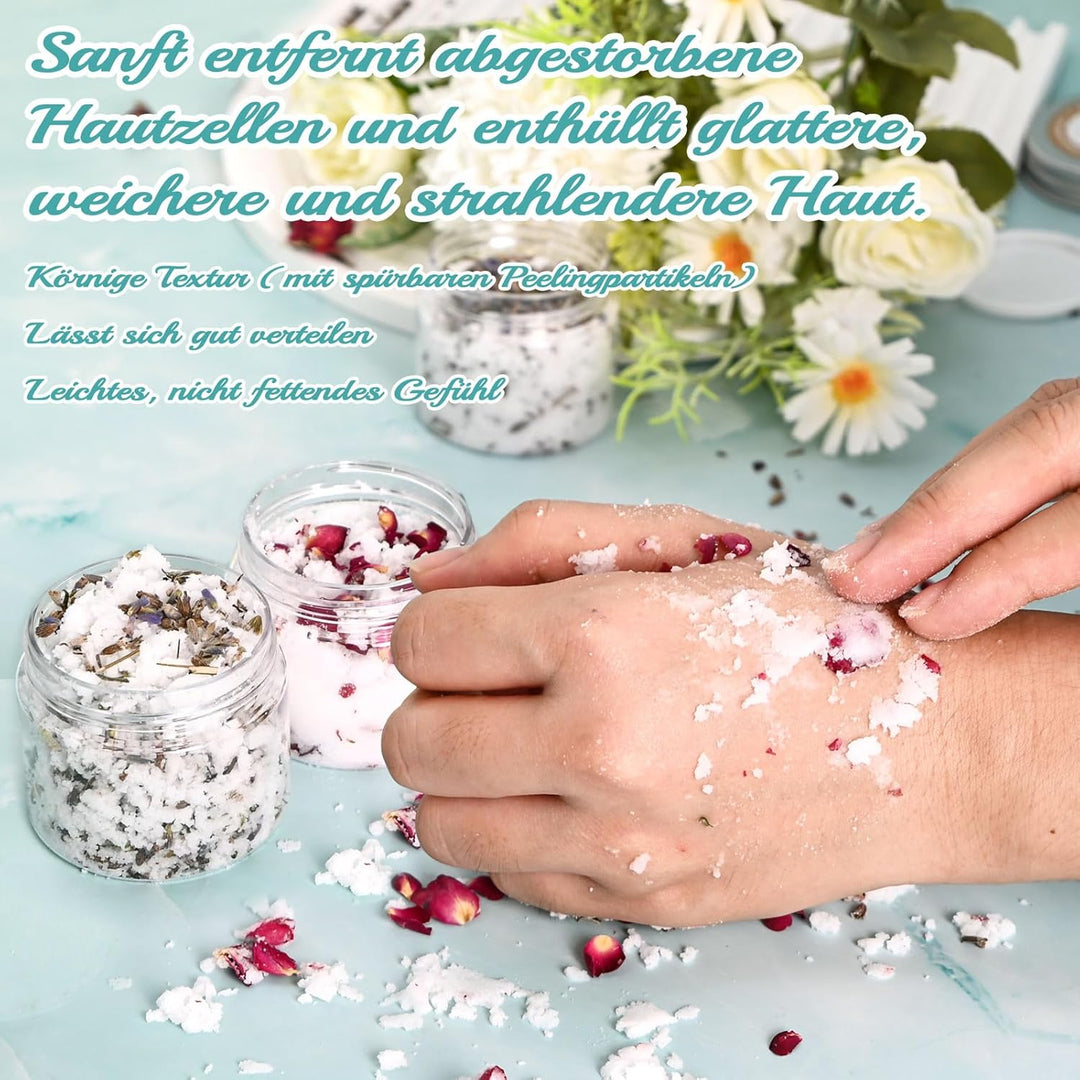 Body Scrub Selber Machen Set, JUYRLE Körperpeeling Bodyscrub Making Kit für Damen Herren, Kreative B