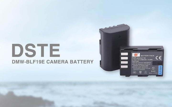 (2-Pack) DMW-BLF19E DSTE Ersatz Batterie Akku Kompatibel für DMW-BLF19 und Panasonic Lumix DMC-GH3,D