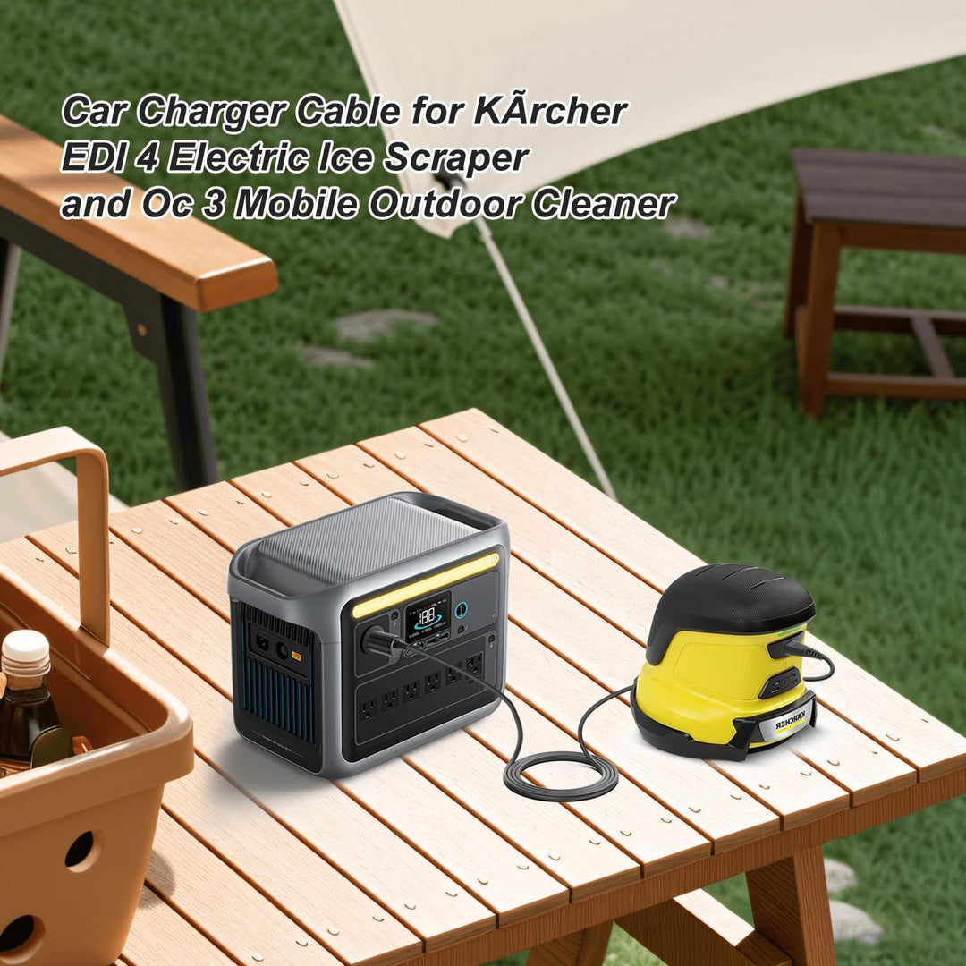 KFD DC 12V/24V Autoladekabel KFZ Netzteil für Kärcher Mobile Outdoor Cleaner OC 3 Plus OC 3 Adventur