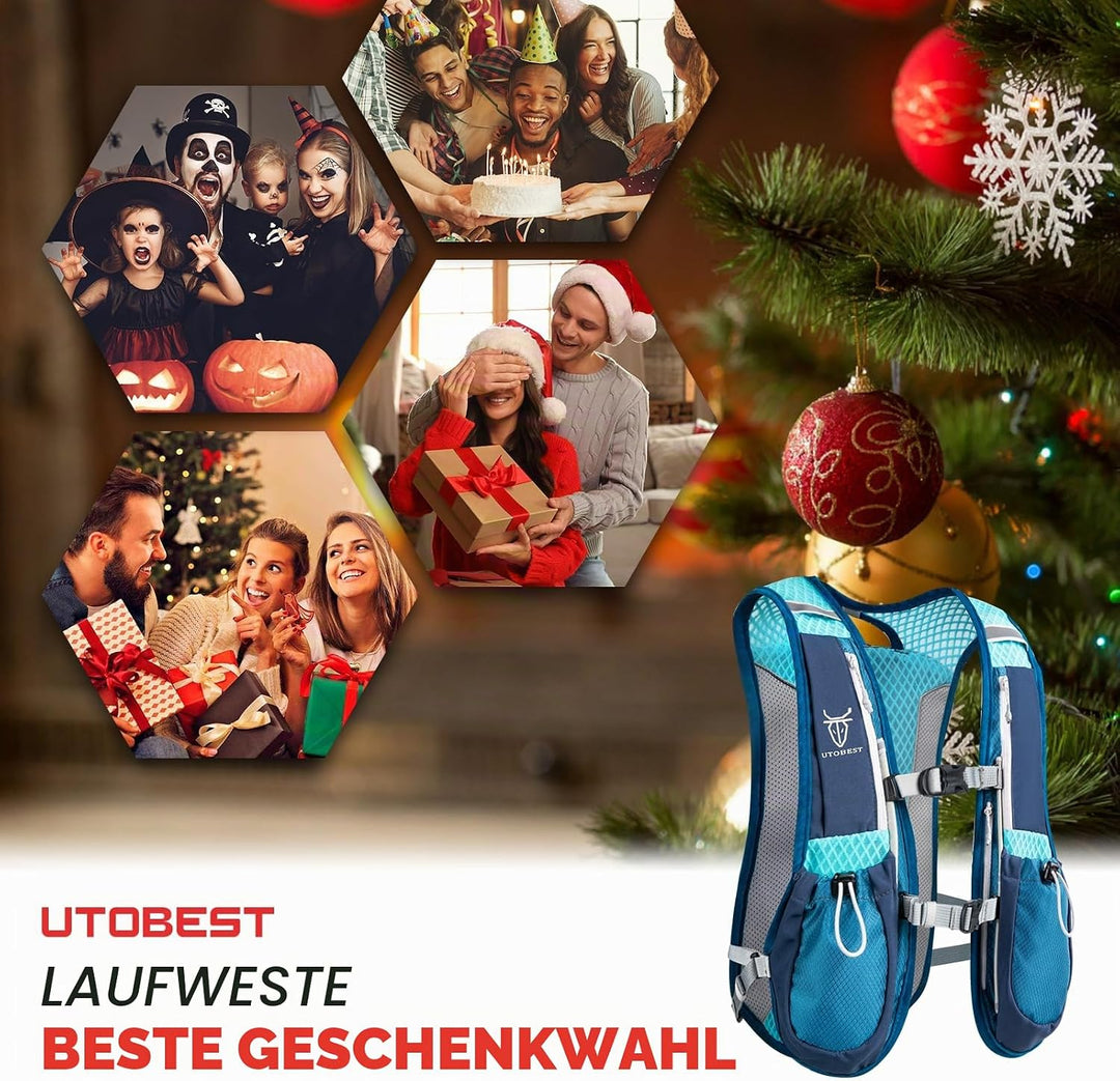 UTOBEST Trinkrucksack 5L, Laufweste, Herren Damen Ultraleicht Laufrucksack für Laufen, Marathon, Jog