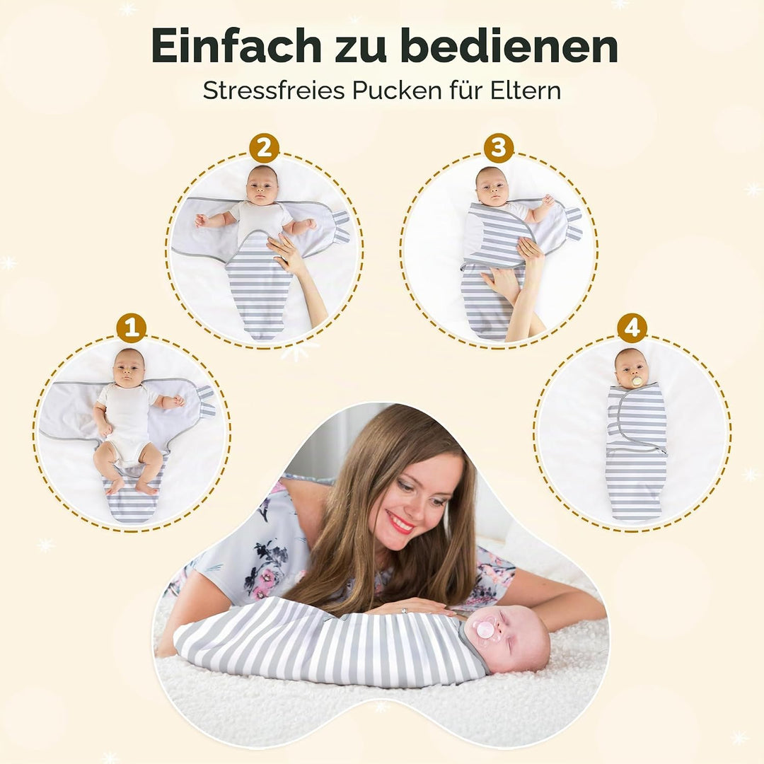 Pucksack für Babys, biologische Puckdecke, Pucksack für Neugeborene, Tragetuch, verstellbar, einfach