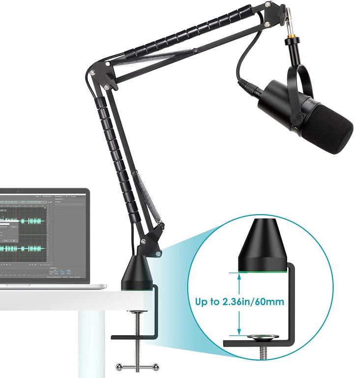 YOUSHARES MV7 Mikrofon Arm mit Popschutz, Mikrofonständer mit Mikrofon Pop Kompatibel mit Shure MV7