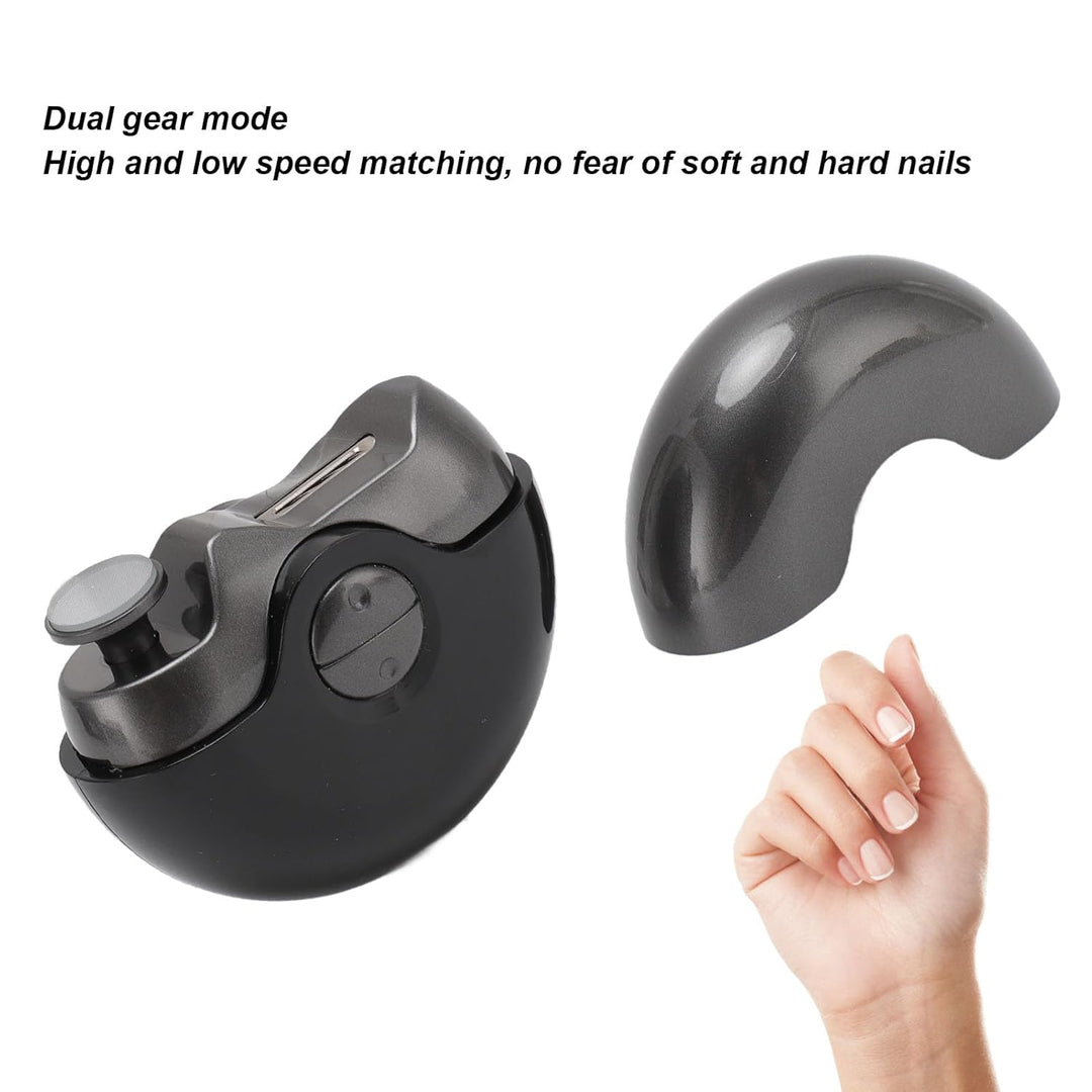 Elektrische Nagelfeile, 2-in-1, Elektrischer Nagelknipser, Automatisch, 2 Geschwindigkeiten, Wiedera