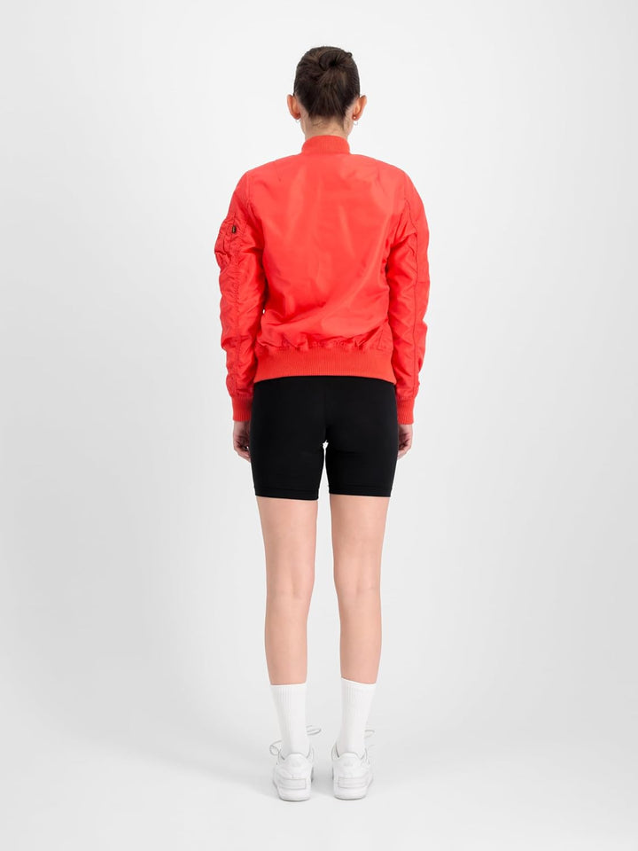 Alpha Industries Damen Bomberjacke M Radiant Red, M Radiant Red