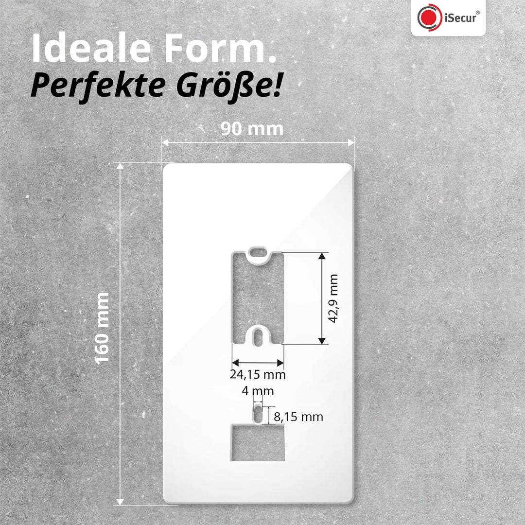 iSecur Blende passend für Blink Akku-Videotürklingel aus Acryl I Video-Doorbell I Klingelschild I 90