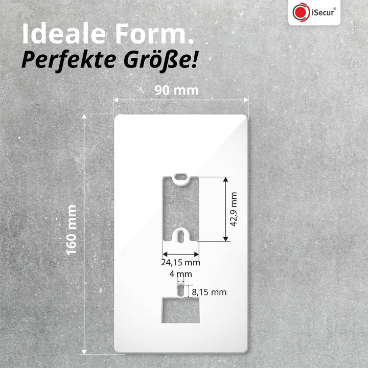 iSecur Blende passend für Blink Akku-Videotürklingel aus Acryl I Video-Doorbell I Klingelschild I 90