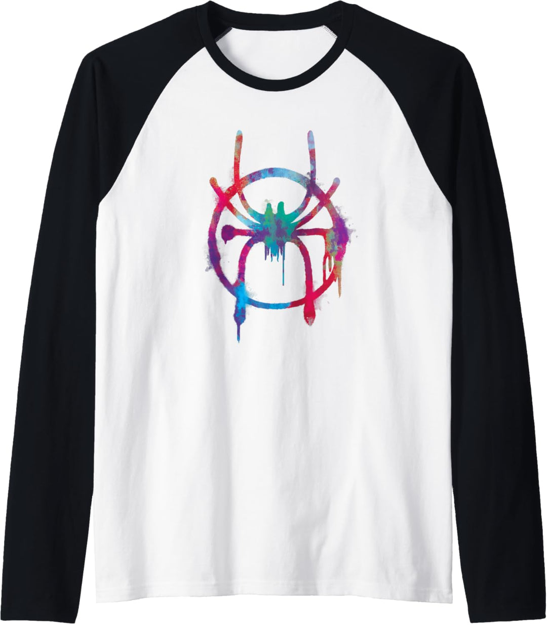 Marvel Spider-Man Into the Spider-Verse Rainbow Icon Raglan