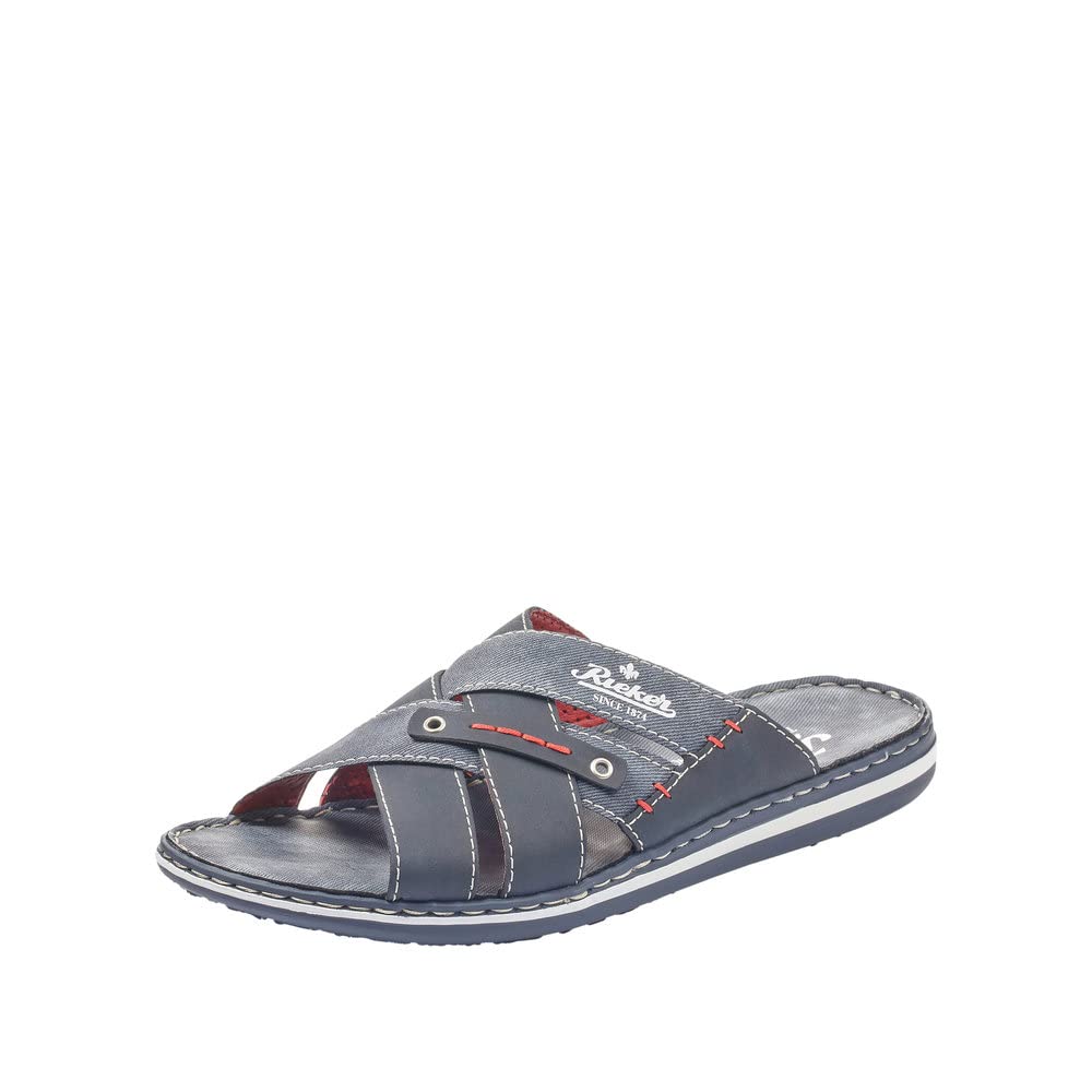Rieker Herren 21099 Pantoletten 41 EU Blau, 41 EU Blau