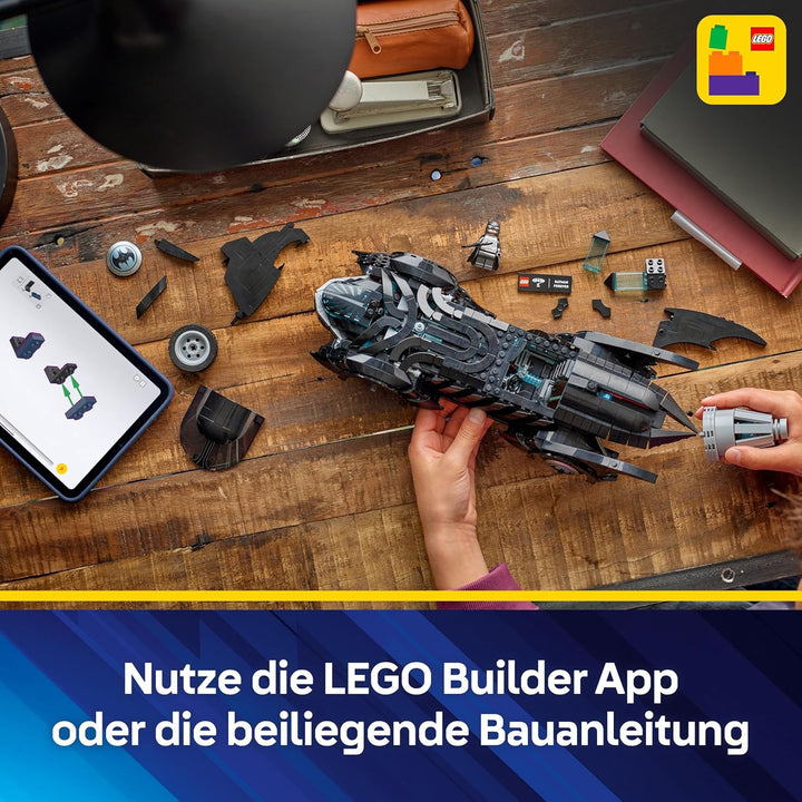 LEGO DC Batman Forever Batmobil – Superhelden Fahrzeug mit Minifigur – mit aufklappbarem Cockpit und