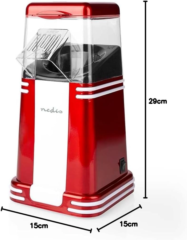 Popcorngerät - 1200 W - 2-4 min - Red/Weiss