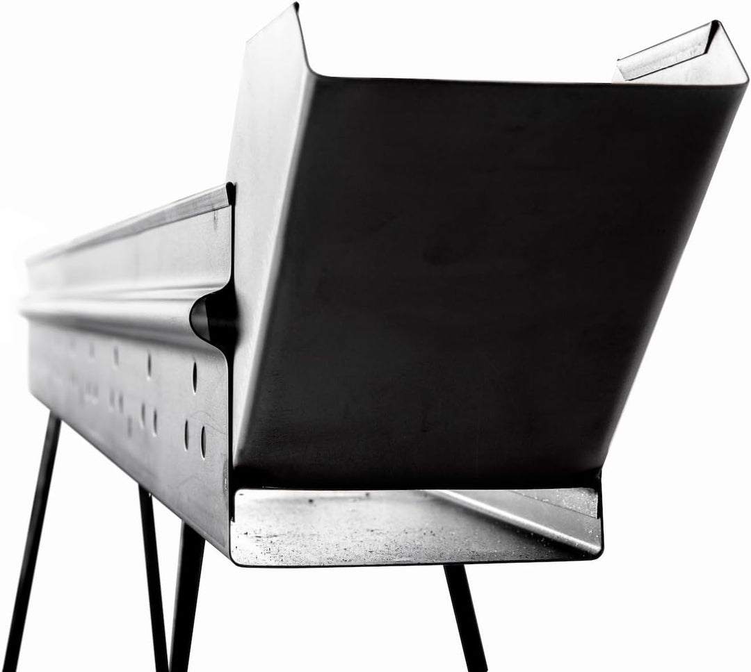 Fabermec Barbecue Spiesschengrill Holzkohlegrill für Fleischspiesschen, Würstchen, Spiesse 110 cm au