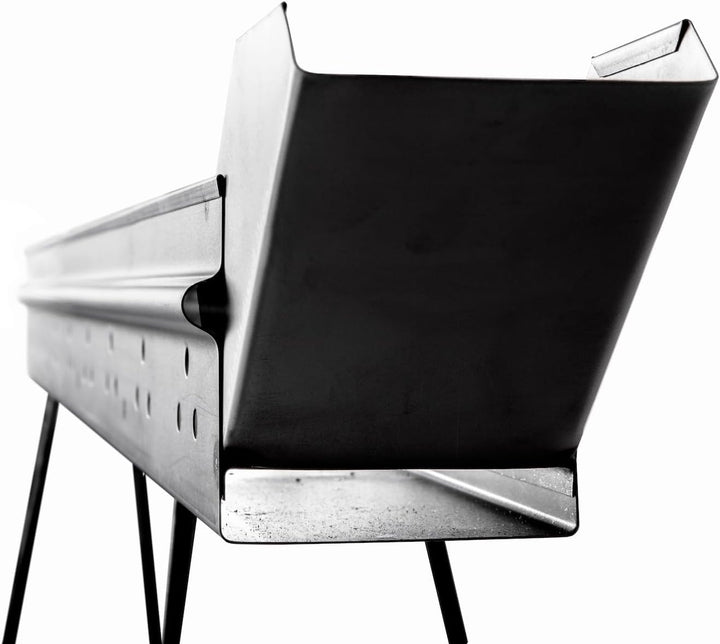 Fabermec Barbecue Spiesschengrill Holzkohlegrill für Fleischspiesschen, Würstchen, Spiesse 110 cm au