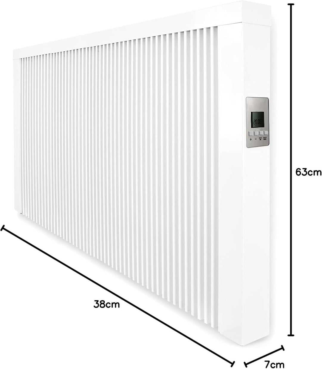 anapont Premium Elektroheizung mit W-Lan Appsteuerung - Elektroheizkörper mit Speicherstein Schamott