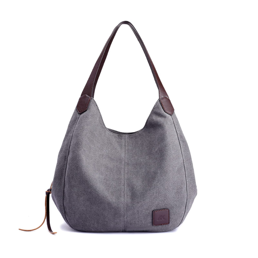 PORRASSO Damen Handtasche Canvas Hobo Schultertasche Mädchen Tote Bag Shopper Henkeltasche für Schul