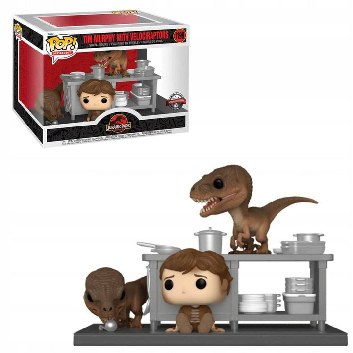 Funko Pop! Moments 62477 Jurassic Park: Tim & Velociraptors (Special Edition) #1199