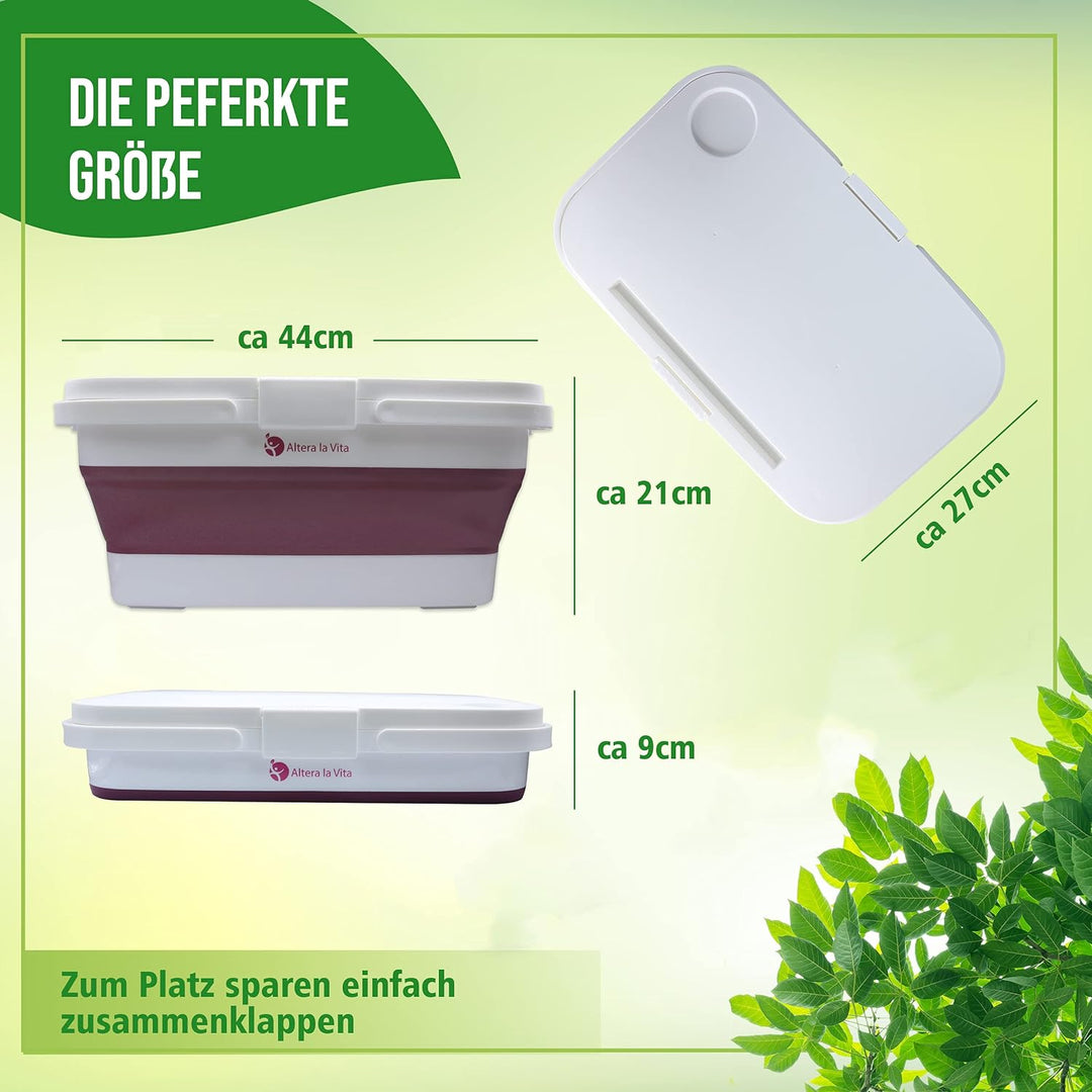 Altera la Vita Picknickkorb Camping-Einkaufskorb Spülbecken faltbar mit Deckel und Tisch klappbar 15