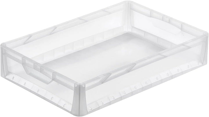 PROREGAL SuperSparSet 8x Transparenter Eurobehälter LightLine mit offenem Griff | HxBxT 12x40x60cm |