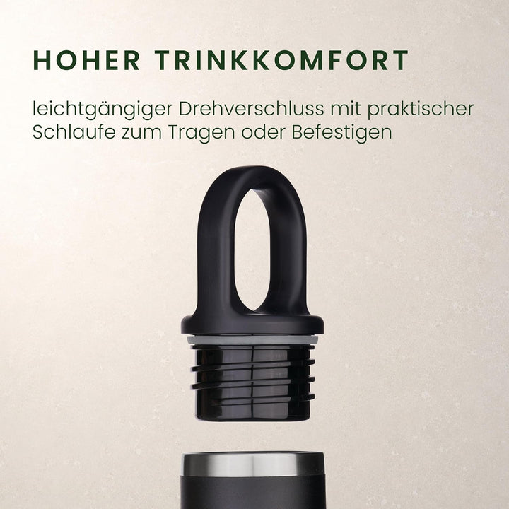Groenenberg Trinkflasche Edelstahl 500ml oder 750ml | 100% Auslaufsicher | Thermosflasche Kohlensäur