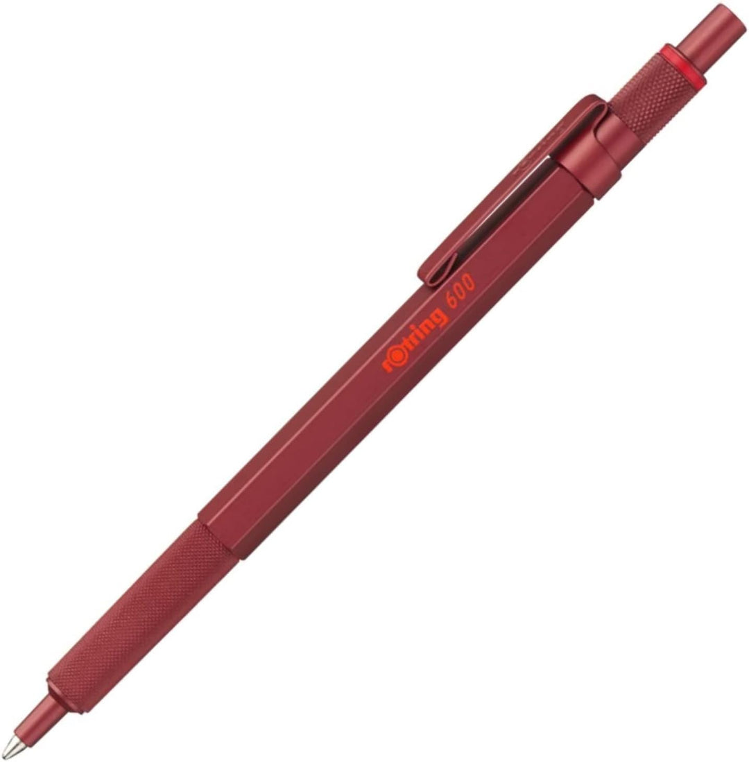 rOtring 600 Kugelschreiber | mittlere Spitze | Schwarze Tinte | Rot Schaft | nachfüllbar, rot
