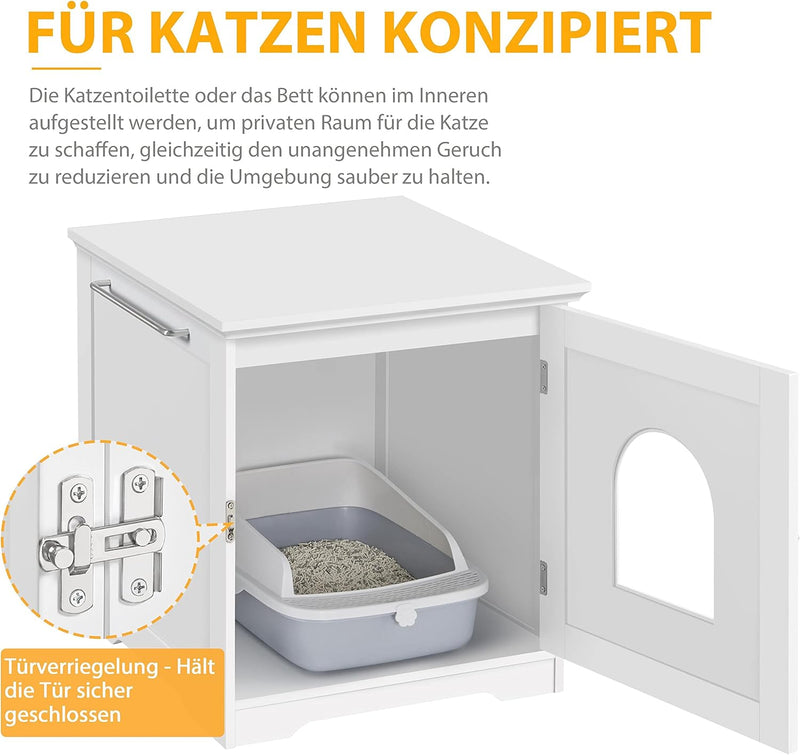 Yaheetech 2er Set Katzentoilette Katzenklo Schrank Katzenhaus Holz Katzenhöhle Einzeltür Katzenkommo