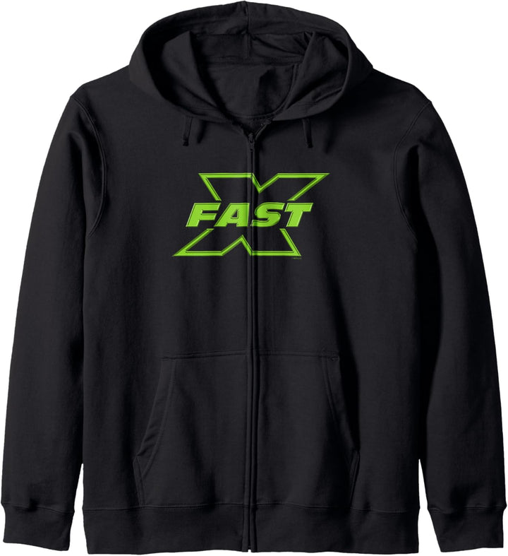 Fast X Neon Green Center Movie Logo Kapuzenjacke