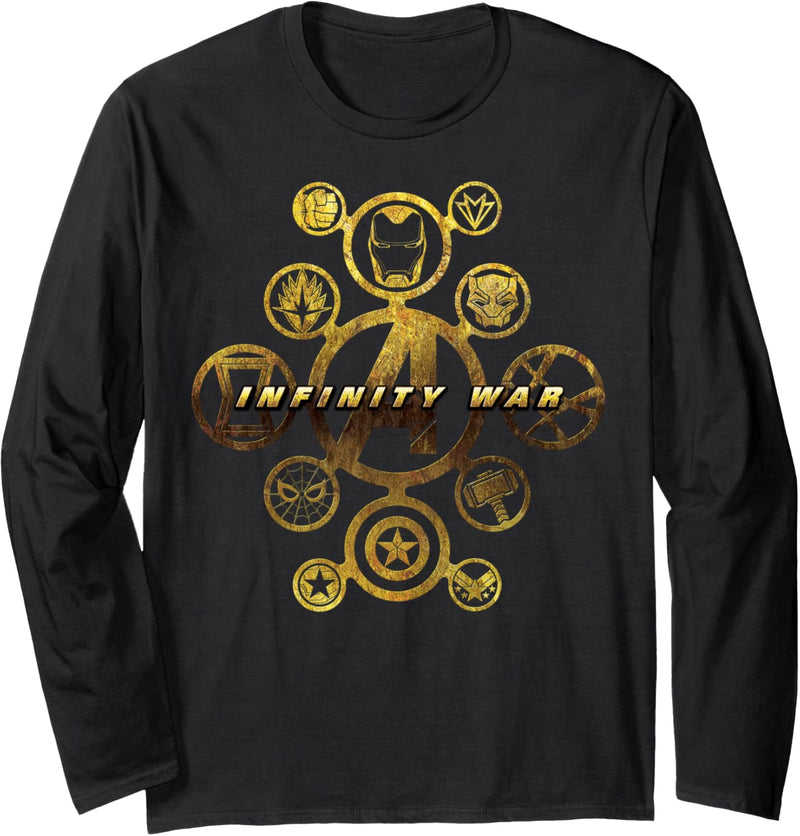Marvel Avengers: Infinity War Team Logos Langarmshirt