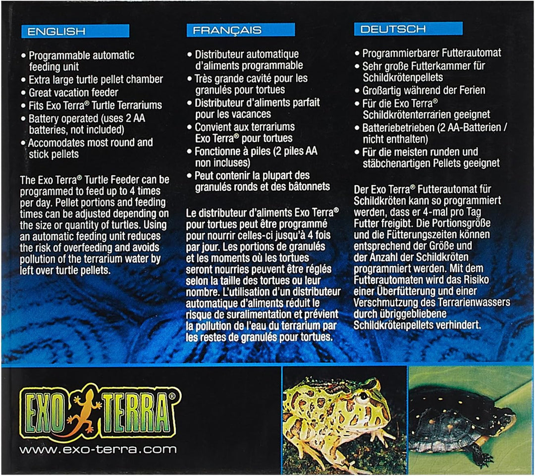 Exo Terra Turtle Feeder, Futterautomat für Schildkröten, programmierbarer Futterautomat, geeignet fü