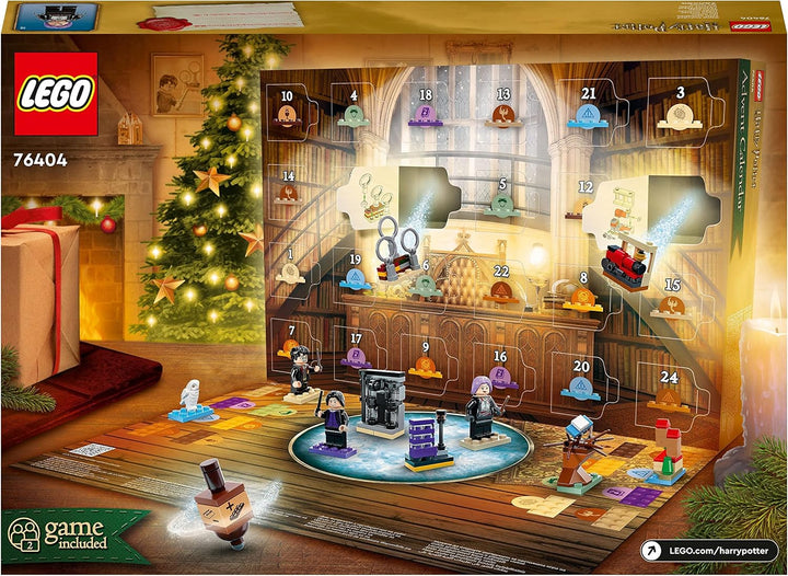 LEGO 76404 Harry Potter Adventskalender 2022 mit Brettspiel, 7 Minifiguren, Film-Szenen und Spielzeu