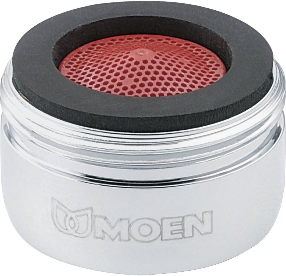 Moen 3919 2.2 GPM Male Thread Kitchen Faucet Aerator, Chrome, Pack of 1, Chrome