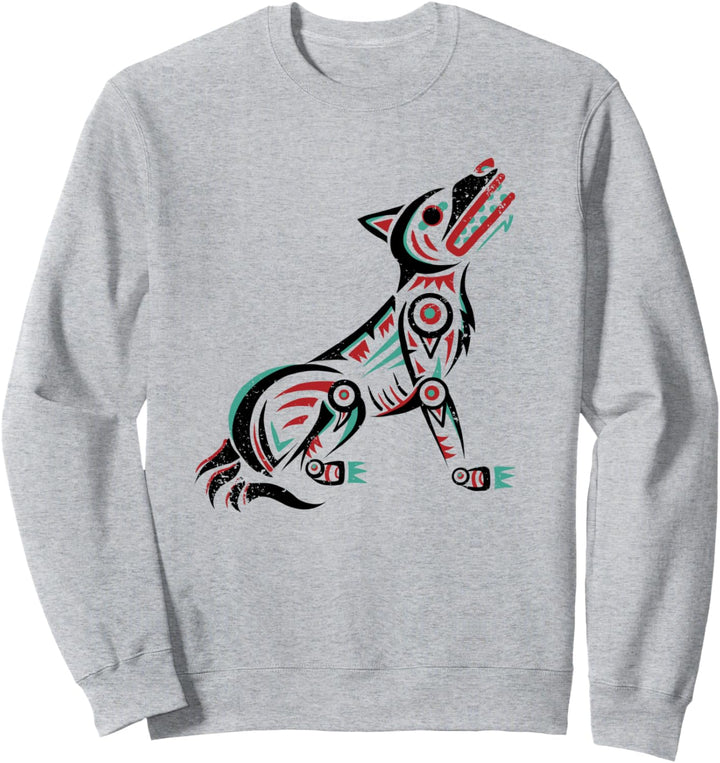 Indianerzeichen Wolf Astrologisches Zeichen Indian Zodiac Sweatshirt