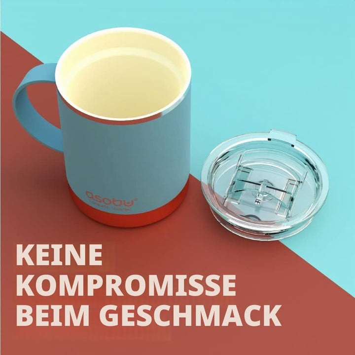 Asobu Ultimate Edelstahl Keramik Innenbeschichtung Isolierbecher babyblau, 1 Count (Pack of 1) Baby