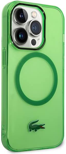 Lacoste LCHMP14XULON Hülle für iPhone 14 Pro Max 6.7" Grün hardcase Transparent