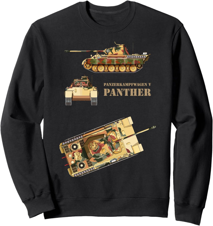 Panzer V Panther Tank WW2 German Panzerkampfwagen 5 Diagram Sweatshirt