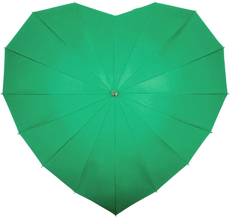 VON LILIENFELD Regenschirm Herz grün Sonnenschirm Brautschirm Hochzeitsschirm