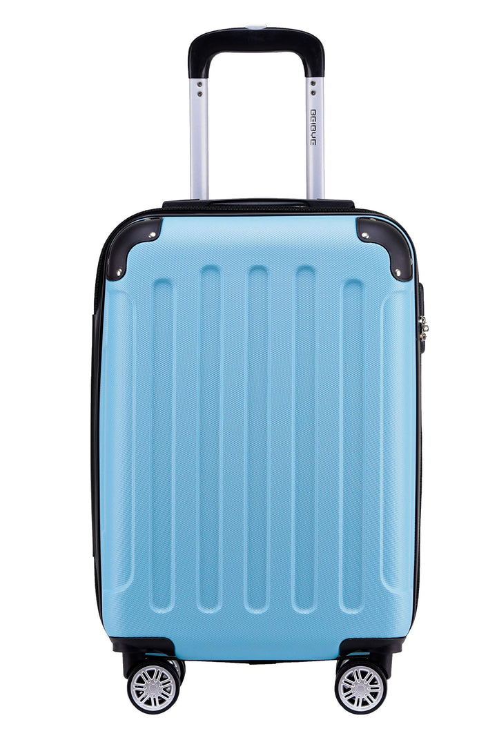 BEIBYE- Hartschalenkoffer Koffer Trolley Rollkoffer Reisekoffer Zahlenschloss 4 Zwilings-Rollen (Gla