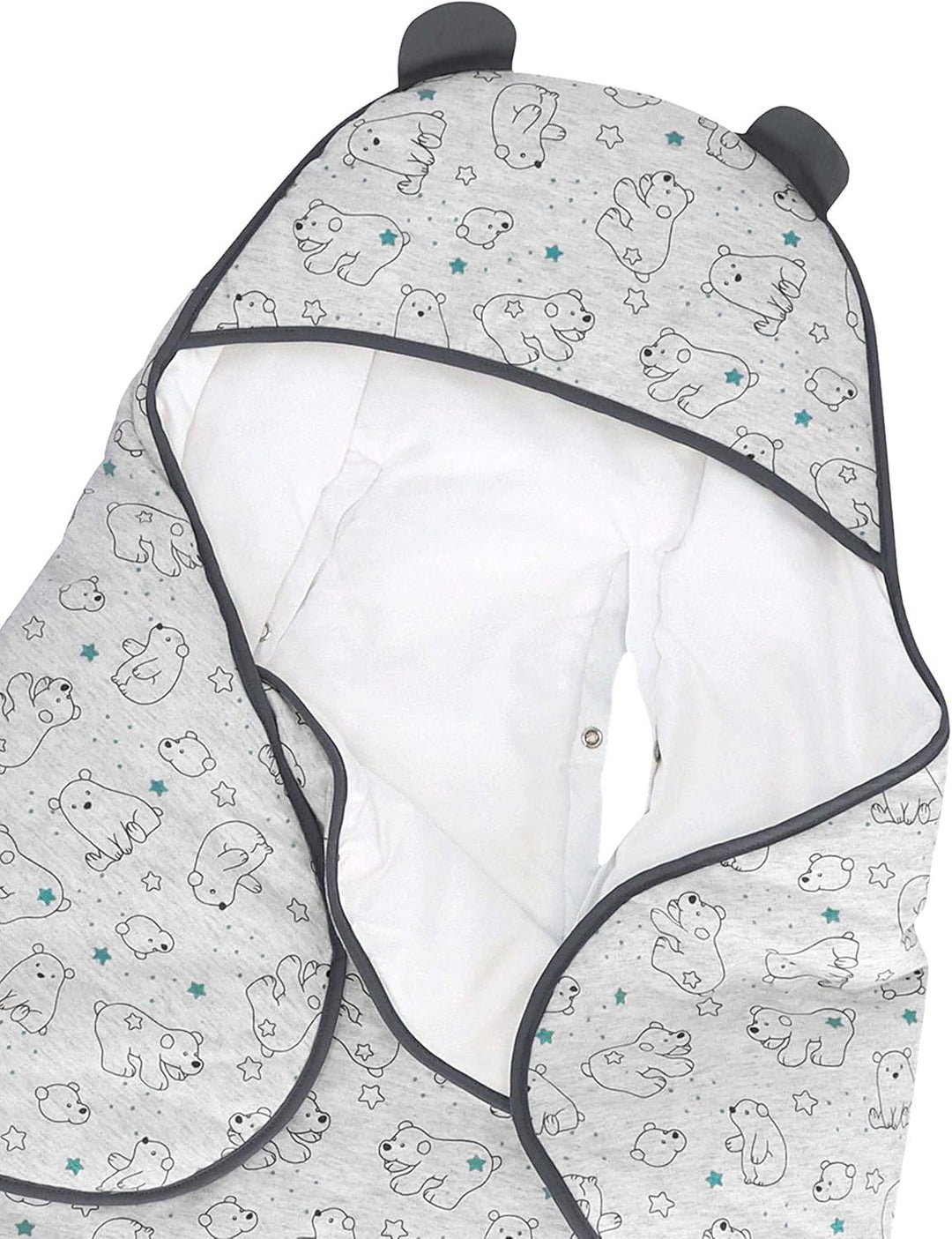 Sterntaler Baby Unisex Einschlagdecke Einschlagdecke wattiert Eisbär Elia - Einschlagdecke Babyschal