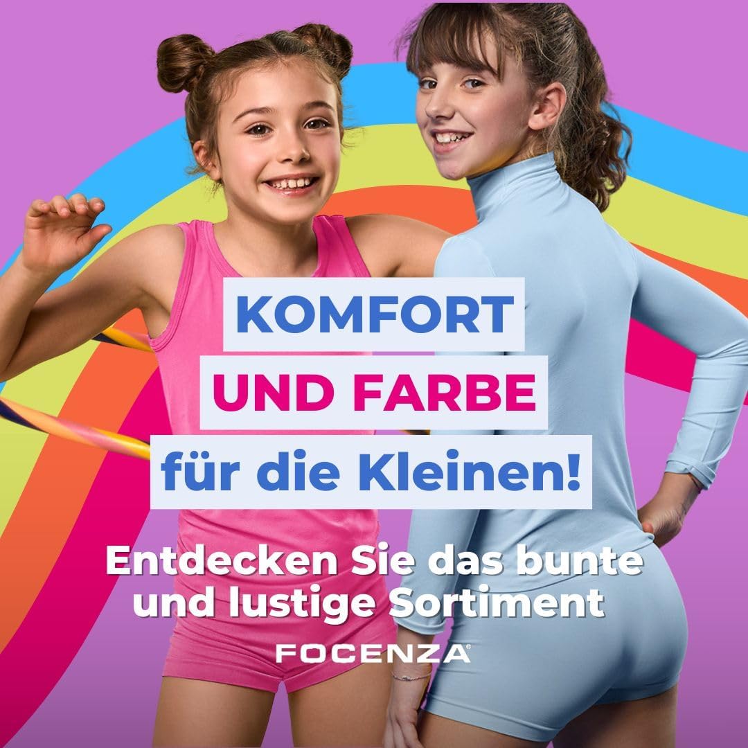 FOCENZA Top für Mädchen aus Mikrofaser, elastisch und bequem, ideal für Gymnastik und Sport, Multipa